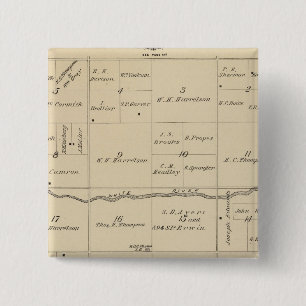 T24S R26E Tulare County Section Map 15 Cm Square Badge