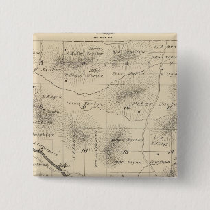 T24S R28E Tulare County Section Map 15 Cm Square Badge