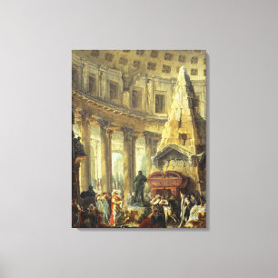 T28516 Alexander the Great visiting the Tomb of Ac Canvas Print