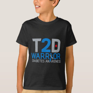 T2d Warrior Diabetes Awareness Type 2 Diabetic Fig T-Shirt