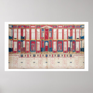 T31456 Study of a Roman Fresco, 1775 (w/c, gouache Poster