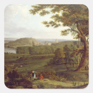 T31507 View from the North West of Castle Howard, Square Sticker