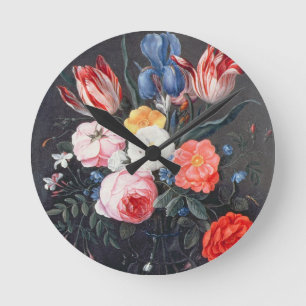 T32511 Still Life of Flowers in a Vase, 1661 (see Round Clock