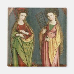 T32982 St. Margaret of Antioch and St. Faith, c.15 Magnet