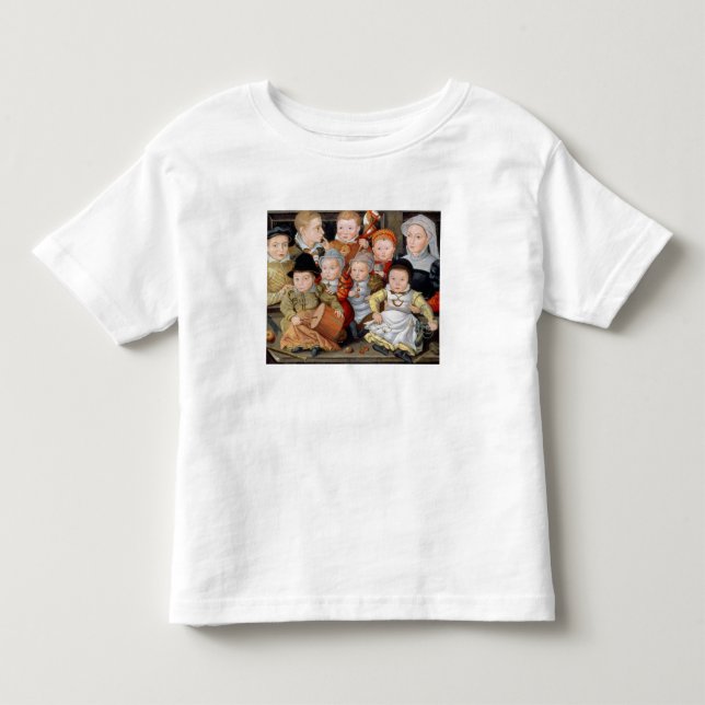 T33337 Portrait of a mother with her eight childre Toddler T-Shirt (Front)