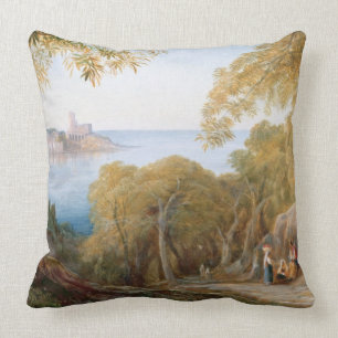 T33412 Landscape with View of Lerici, 1880 Cushion