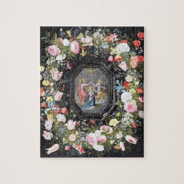T33453 The Coronation of the Virgin surrounded by Jigsaw Puzzle (Vertical)