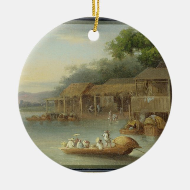 T33508 A Riverside Dwelling, Indo-China (see also Ceramic Tree Decoration (Front)