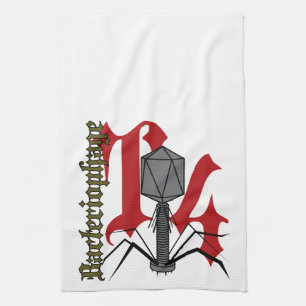 T4 Bacteriophage Tea Towel