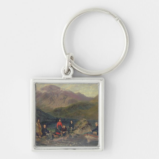 T7833 Fishing at Haweswater Key Ring (Front)