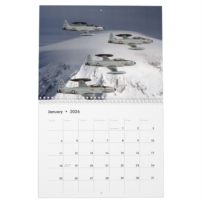 T-33 Shooting Stars Calendar (Jan 2026)