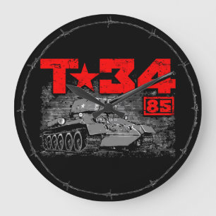 T-34-85 Soviet medium tank Large Clock