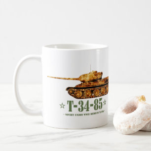 T-34-85 World War Two Soviet Medium Tank WWII Coffee Mug