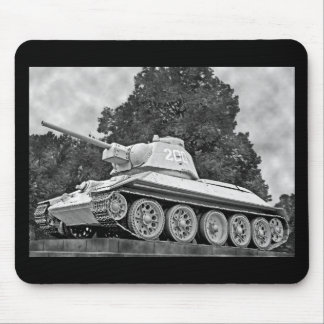 T-34 Russian Tank,Soviet Memorial,Berlin - B&W(2) Mouse Pad
