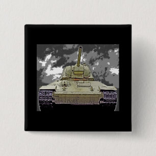 T-34 Russian Tank,Soviet Memorial,Berlin - Storm 15 Cm Square Badge
