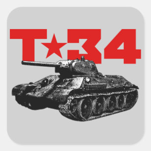 T-34 SQUARE STICKER