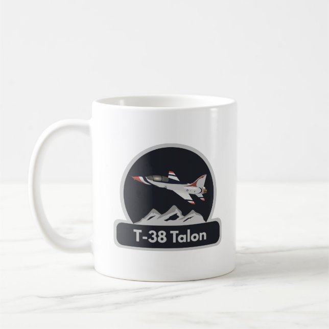 T-38 Talon Jet Trainer Airplane Coffee Mug (Left)