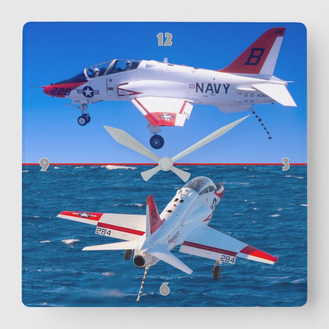 T-45 GOSHAWK SQUARE WALL CLOCK (Front)