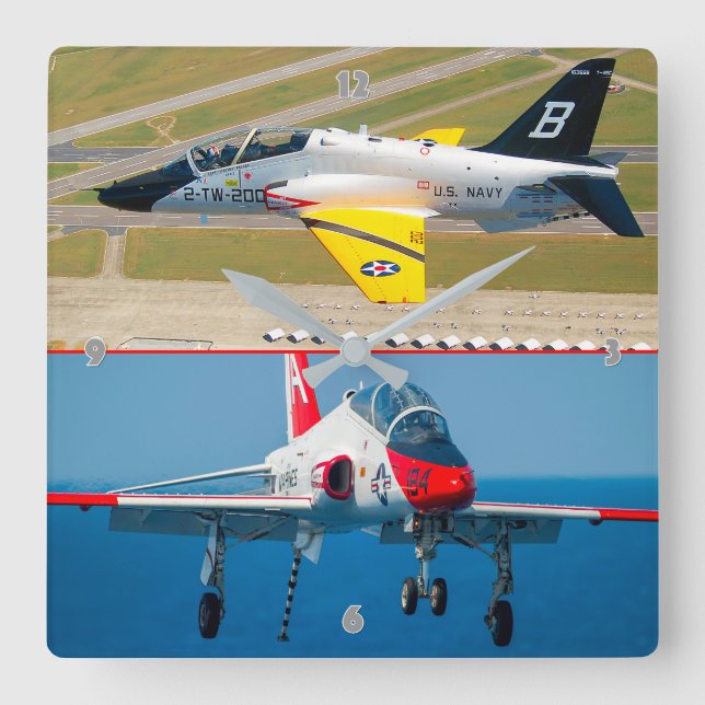 T-45C GOSHAWK SQUARE WALL CLOCK (Front)