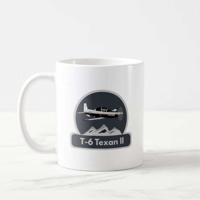 T-6 Texan II Trainer Aircraft Coffee Mug (Left)