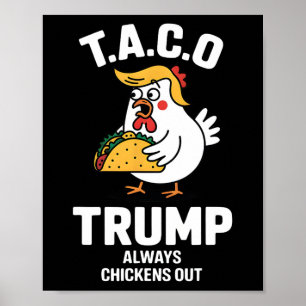 T.a.c.o Trump Always Chickens Out Funny Anti Trump Poster