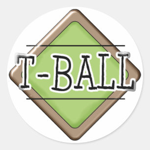 T-Ball Diamond Classic Round Sticker