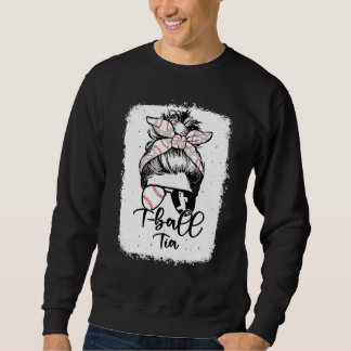 T Ball Tia Vintage Leopard Messy Bun Bleached Sweatshirt