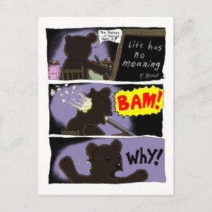 T. Bear Suicide Postcard