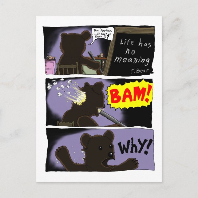 T. Bear Suicide Postcard (Front)