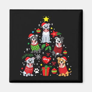 T Bull American Staffordshire Christmas Gift For M Magnet