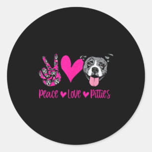 T Bull Lives Ttie Puppy Dog Mom Ladies Tbull  Classic Round Sticker
