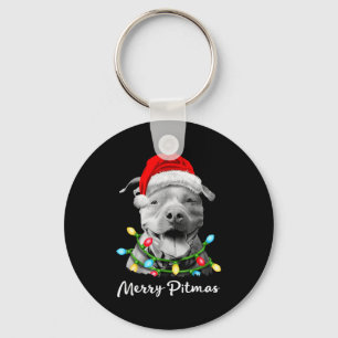 T Bull Santa Christmas Tree Lights Xmas Merry Tmas Key Ring