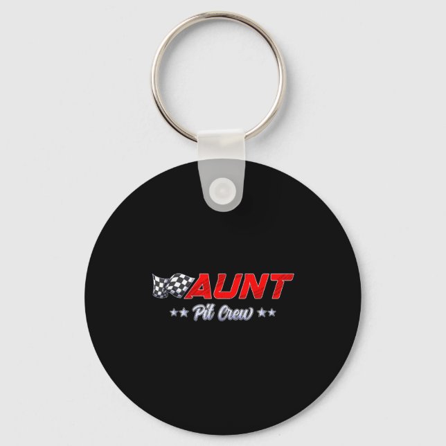 T Crew Aunt Race Car Family Matching Racing Birthd Key Ring (Front)