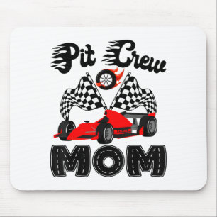 T Crew Mom Racing Car Birthday Boy Family Matching Mouse Pad