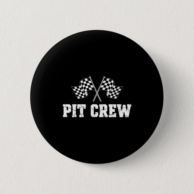 T Crew Race Car Birthday Party Family Matching Car 6 Cm Round Badge (Front)