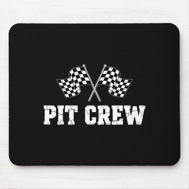 T Crew Race Car Birthday Party Family Matching Car Mouse Pad (Front)