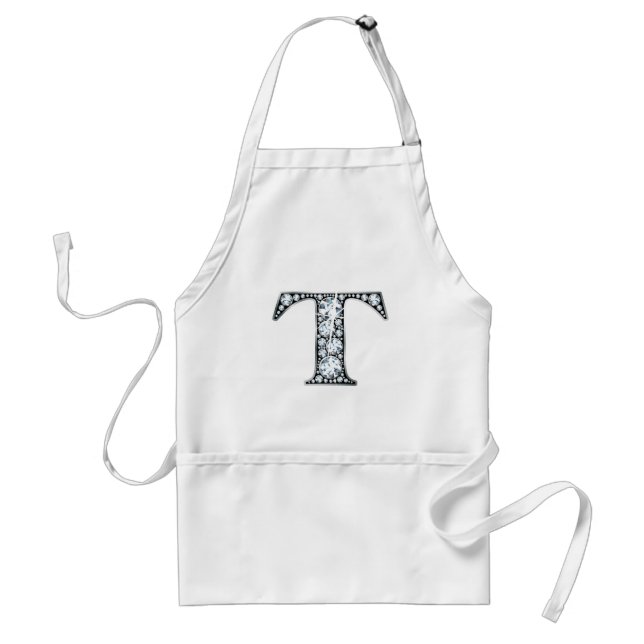 "T" Diamond Bling Apron (Front)