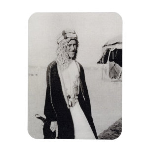 T. E. Lawrence in Arab Dress (b/w photo) Magnet
