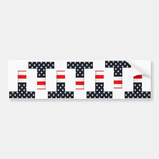 T Flag Bumper Sticker (Front)
