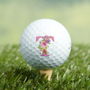 T Floral Golf Balls