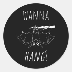 T Halloween Costume Cool Hanging Animal Men Women  Classic Round Sticker