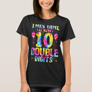 T His G Irl 10th Birthday T Ie Dy E Double Digits  T-Shirt
