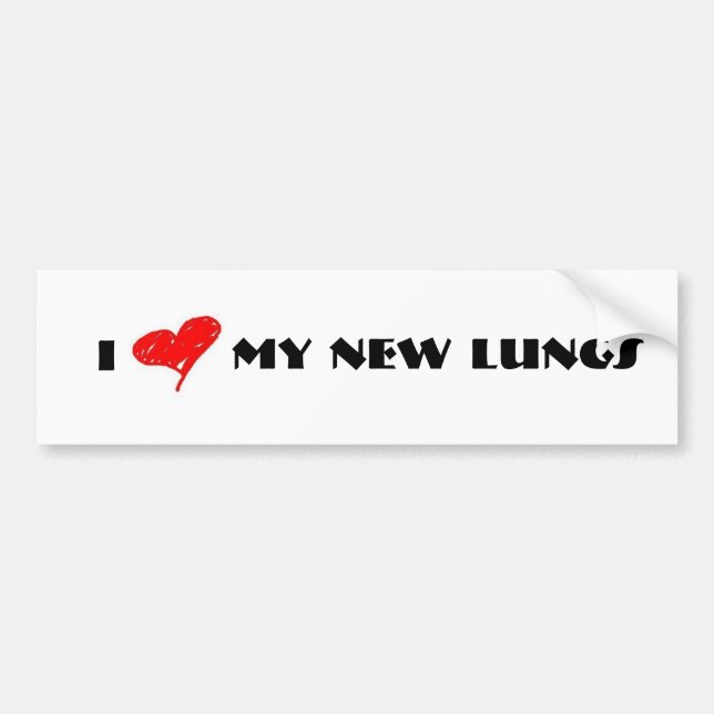 t) I heart my lungs - Bumper Sticker (Front)