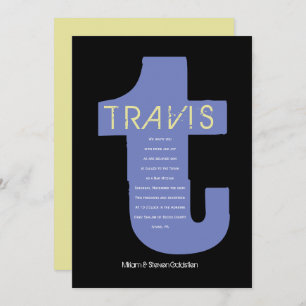 T Initial Collection Bat Bar Mitzvah Invitation