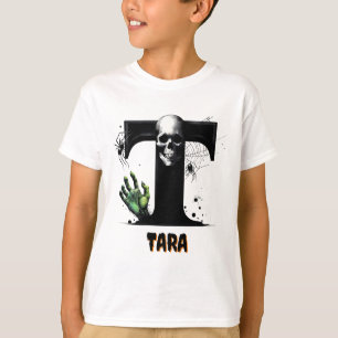 T Initial Trick or Treat Cute Halloween T-Shirt