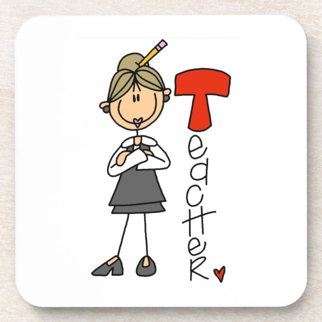 T is for Teacher Coaster (Front)