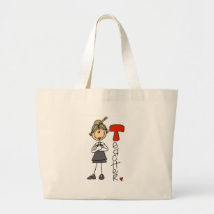 T is for Teacher Large Tote Bag