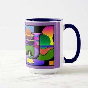 "T" & "J" Monogrammed coffee mug