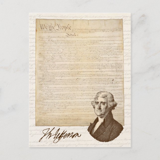 T. Jefferson: Truth & Newspapers - Postcard (Front)
