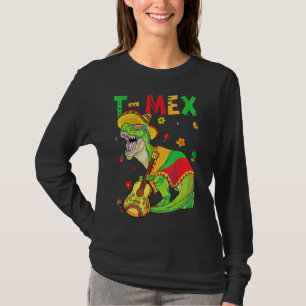 T Mex Sombrero Cinco De Mayo Mexican T Rex Dinosau T-Shirt